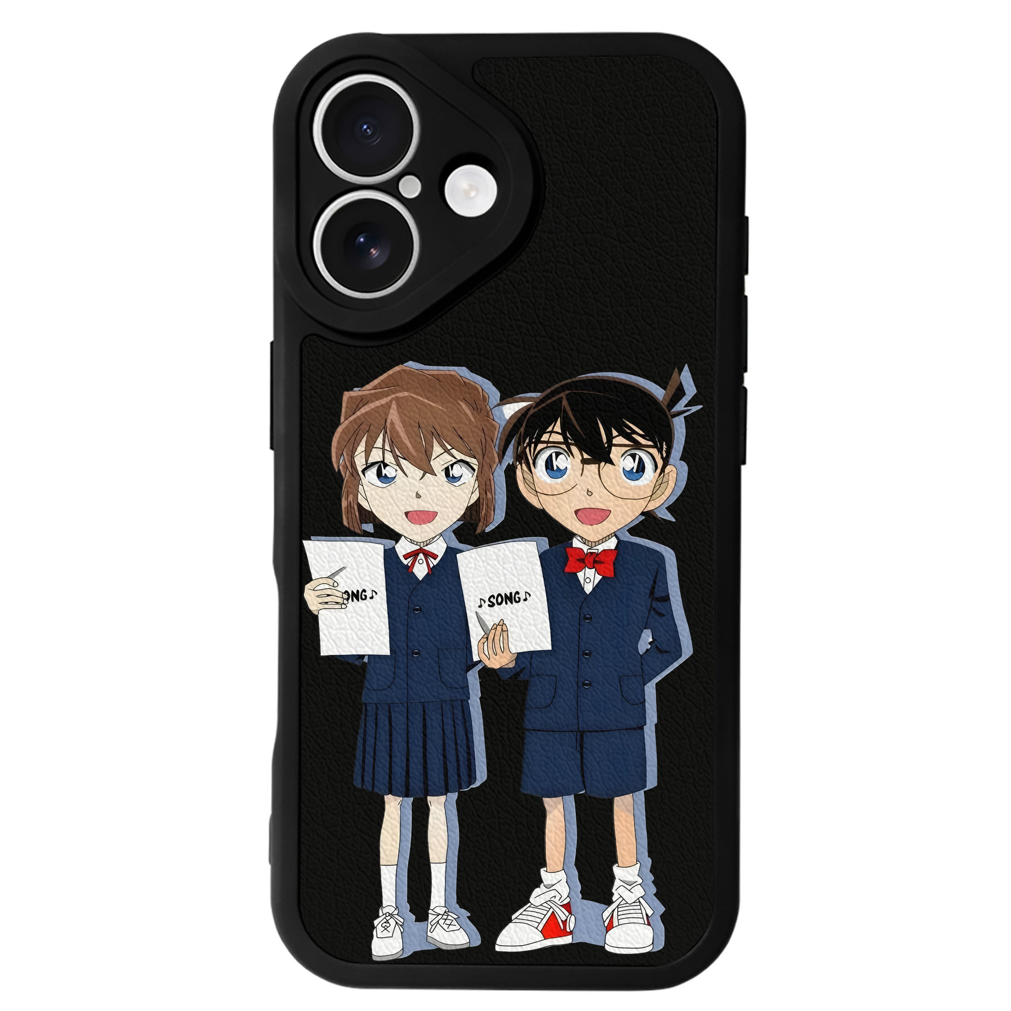 （画像用） 名探偵コナン 灰原 哀 はいばら あい Detective Conan Anita Hailey、Vi Graythorn Haibara Ai 【iPhone 16シリーズ対応】シリコンスマホケース（レザー調） 材質：シリコン